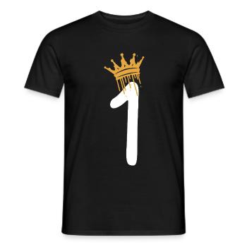 1 - Men's T-Shirt - black - Front - AI Model Male 178 light (178cm)
