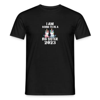 Je serai une grande sœur, 2023, Licornes - T-shirt homme - noir - Devant - AI Model Male 178 light (178cm)