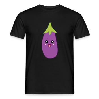 Aubergine Légume Costume Carnaval Carnaval - T-shirt homme - noir - Devant - AI Model Male 178 light (178cm)