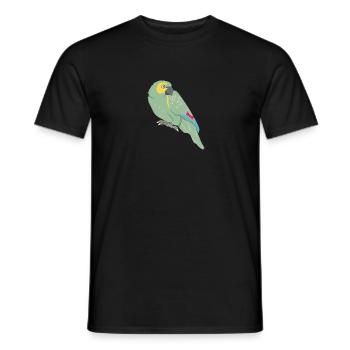 Parrot: Blue-fronted parrot - Men's T-Shirt - black - Front - AI Model Male 178 light (178cm)