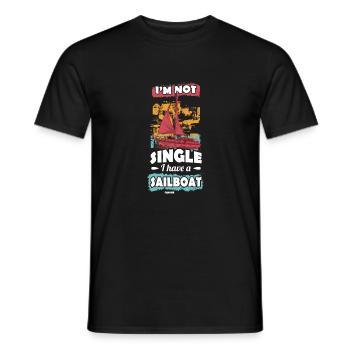 Sailor Sailing Sailboat Funny Dictons Cadeau - T-shirt homme - noir - Devant - AI Model Male 178 light (178cm)