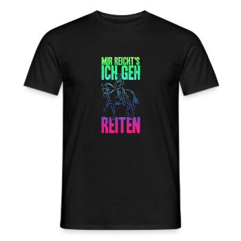 Mir reichts ich geh Reiten Reitsport Reiter Spruch - Männer T-Shirt - Schwarz - Vorne - AI Model Male 178 light (178cm)