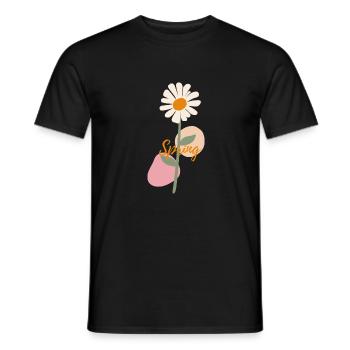 Beautiful Flower Spring Design - Men's T-Shirt - black - Front - AI Model Male 178 light (178cm)