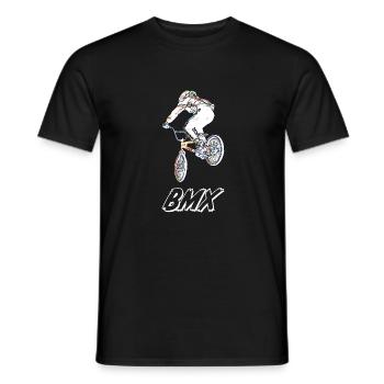 bmx race racing mountain bike motocross - Men's T-Shirt - black - Front - AI Model Male 178 light (178cm)