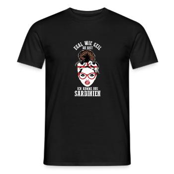 Sarde Sardische Flagge Sardegna Sardinien - Männer T-Shirt - Schwarz - Vorne - AI Model Male 178 light (178cm)