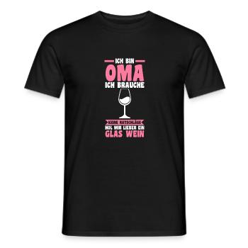 Großmutter Großmama Omi Wein Oma - Männer T-Shirt - Schwarz - Vorne - AI Model Male 178 light (178cm)