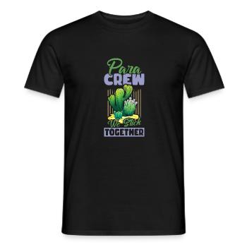 Para Crew We Slick Toghether - Männer T-Shirt - Schwarz - Vorne - AI Model Male 178 light (178cm)