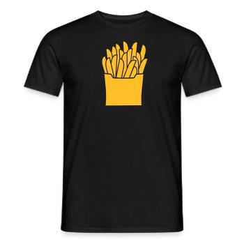 Fries - Men's T-Shirt - black - Front - AI Model Male 178 light (178cm)