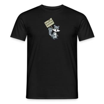Dachs mit Schild "obstaculos son oportunidades" - Männer T-Shirt - Schwarz - Vorne - AI Model Male 178 light (178cm)