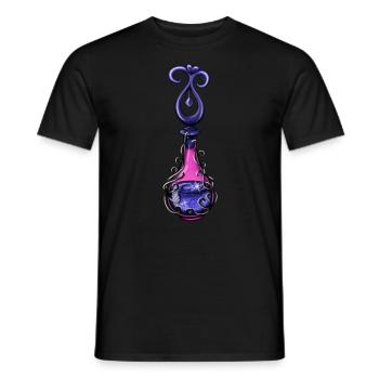 Blaue magische Flasche - Männer T-Shirt - Schwarz - Vorne - AI Model Male 178 light (178cm)