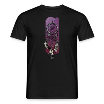 Whispers of Dreams: The Dreamcatcher - Men's T-Shirt - black - Front - AI Model Male 178 light (178cm)