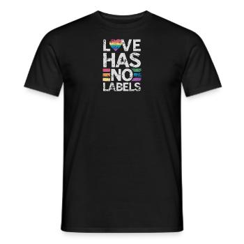 Love has no Labels - Männer T-Shirt - Schwarz - Vorne - AI Model Male 178 light (178cm)