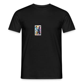 Hundewelpen | Hunde | Welpen | Hundefan - Männer T-Shirt - Schwarz - Vorne - AI Model Male 178 light (178cm)