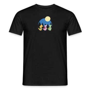 Dinosaurier in die Schule gehen Dinosaurier in die - Männer T-Shirt - Schwarz - Vorne - AI Model Male 178 light (178cm)