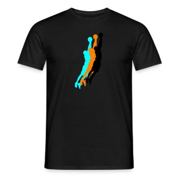 basketballer silhouette 3 - Männer T-Shirt - Schwarz - Vorne - AI Model Male 178 light (178cm)