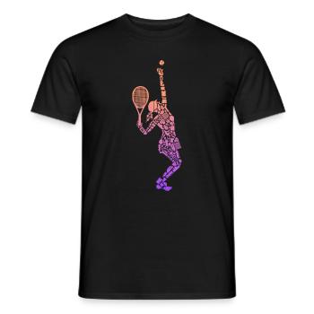 Tennisspielerin Symbole Frauen Mädchen Tennis - Männer T-Shirt - Schwarz - Vorne - AI Model Male 178 light (178cm)