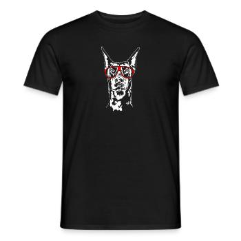 Lunettes Doberman Dobie Dogs Dog Sports Wilsigns - T-shirt homme - noir - Devant - AI Model Male 178 light (178cm)
