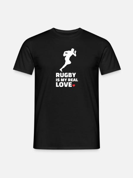 I love rugby - Men's T-Shirt - black