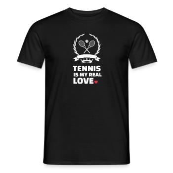 Ich Liebe Tennis - Männer T-Shirt - Schwarz - Vorne - AI Model Male 178 light (178cm)