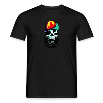 Multicolored sqelette - Men's T-Shirt - black - Front - AI Model Male 178 light (178cm)