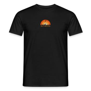 Vintage Mount Fairweather Fan Retro Cool Sunset - Men's T-Shirt - black - Front - AI Model Male 178 light (178cm)