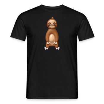 Look d’argile paresseux - T-shirt homme - noir - Devant - AI Model Male 178 light (178cm)