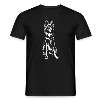 Groenendael « Édition Noire » - T-shirt homme - noir - Devant - AI Model Male 178 light (178cm)