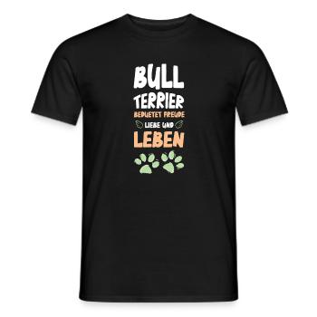 Vie amoureuse du Bull Terrier - T-shirt homme - noir - Devant - AI Model Male 178 light (178cm)