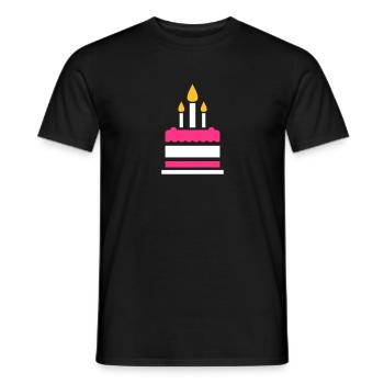 Torte - Männer T-Shirt - Schwarz - Vorne - AI Model Male 178 light (178cm)