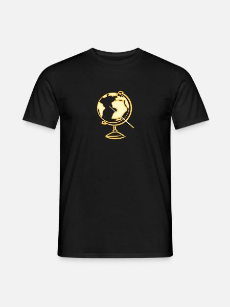 Globe. Geography. Teacher - Men's T-Shirt - black