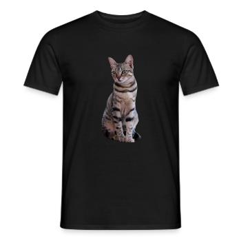 chat chats chaton doux cadeau de Noël - T-shirt homme - noir - Devant - AI Model Male 178 light (178cm)