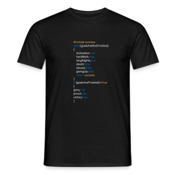 Success - Männer T-Shirt - Schwarz - Vorne - AI Model Male 178 light (178cm)