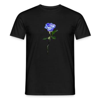 Rose abstract blue - Men's T-Shirt - black - Front - AI Model Male 178 light (178cm)