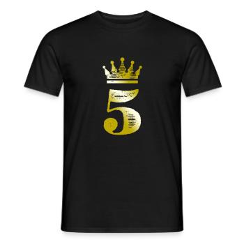 5 Number Crown Gold - Men's T-Shirt - black - Front - AI Model Male 178 light (178cm)