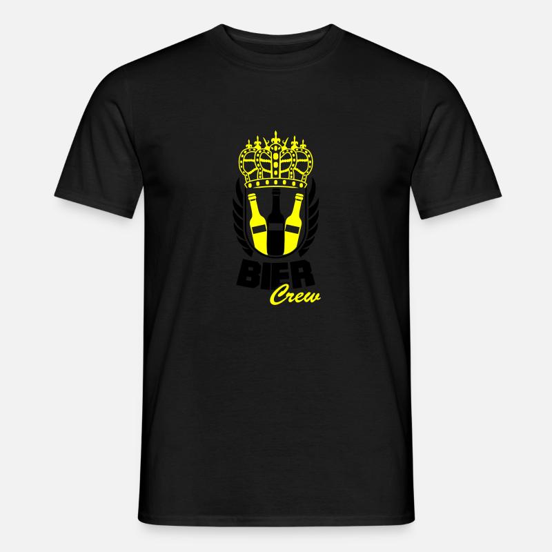 bier crew - Männer T-Shirt - Schwarz