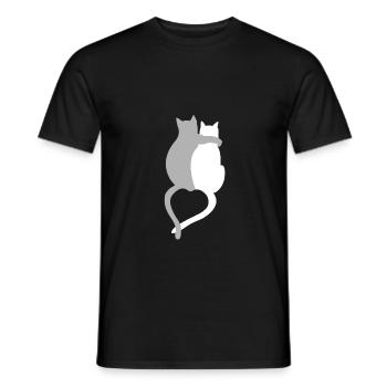 Les chats aiment - T-shirt homme - noir - Devant - AI Model Male 178 light (178cm)