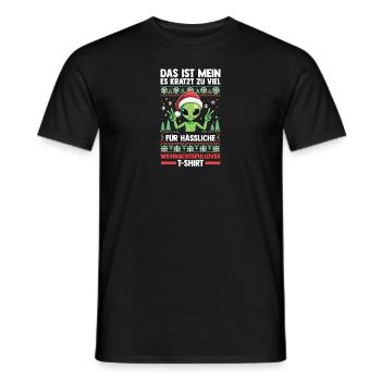 Santa Claus Christmas Ugly Christmas - Men's T-Shirt - black - Front - AI Model Male 178 light (178cm)