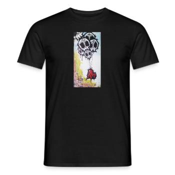 Skull Balloons / KOLONE - Männer T-Shirt - Schwarz - Vorne - AI Model Male 178 light (178cm)