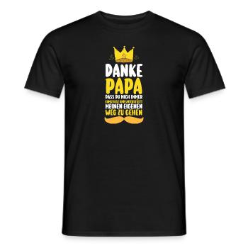 Papa Fête des pères Papa - T-shirt homme - noir - Devant - AI Model Male 178 light (178cm)