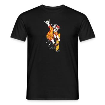 Snowboard, Natur, Wiltsch, Haslital, Schweiz - Männer T-Shirt - Schwarz - Vorne - AI Model Male 178 light (178cm)