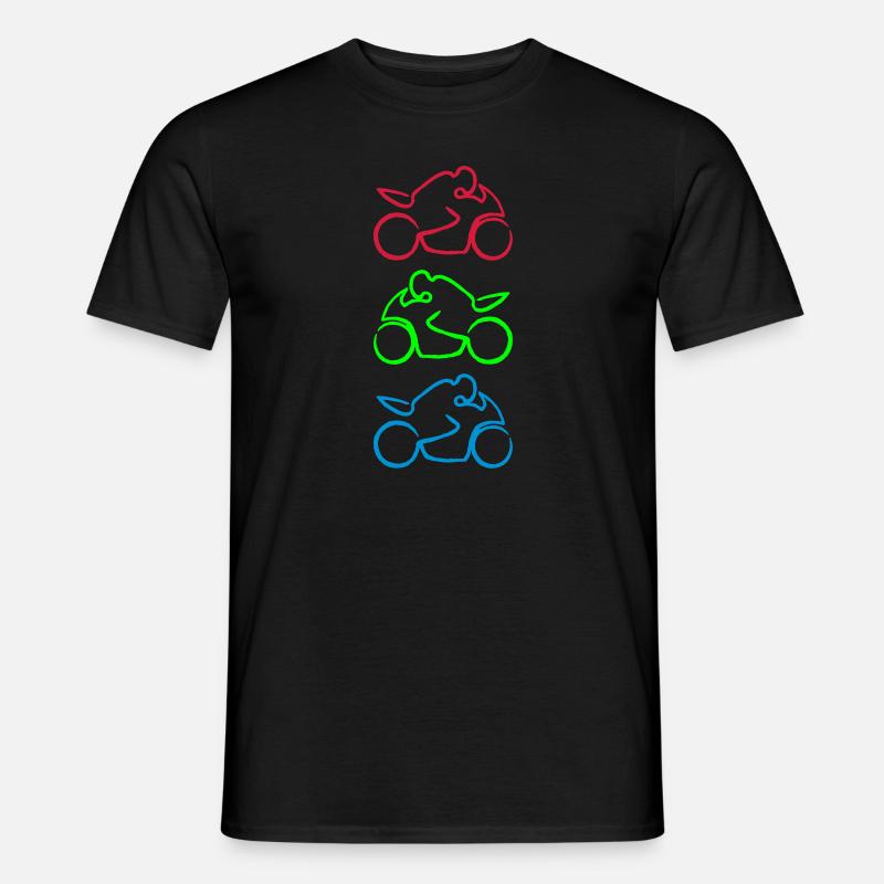 motorcycle 3c - Männer T-Shirt - Schwarz