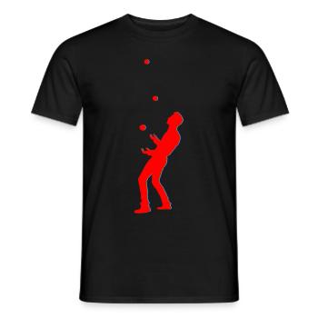juggling - Men's T-Shirt - black - Front - AI Model Male 178 light (178cm)