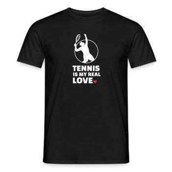 Ich Liebe Tennis - Männer T-Shirt - Schwarz - Vorne - AI Model Male 178 light (178cm)