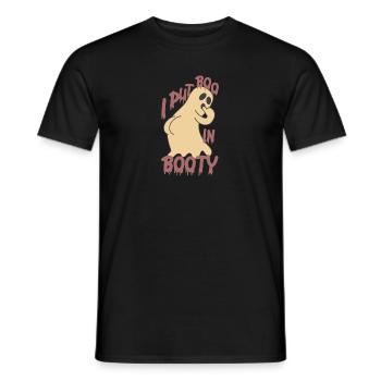 Lustiges Halloween Gespenst, Boo, Booty, Geist - Männer T-Shirt - Schwarz - Vorne - AI Model Male 178 light (178cm)