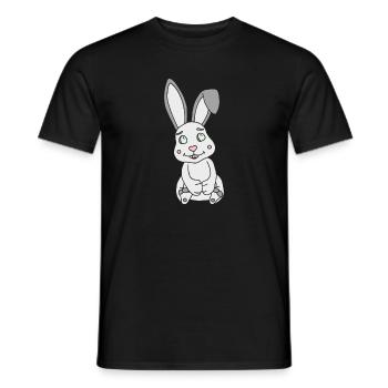Süßer Hase mit Knickohr - Männer T-Shirt - Schwarz - Vorne - AI Model Male 178 light (178cm)