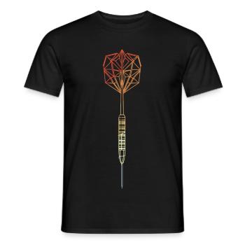 Oldschool Dart Sketch - Men's T-Shirt - black - Front - AI Model Male 178 light (178cm)