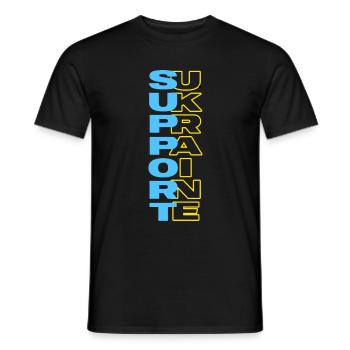 ukraine support ukraina slava ukraini zelenskyj - Men's T-Shirt - black - Front - AI Model Male 178 light (178cm)