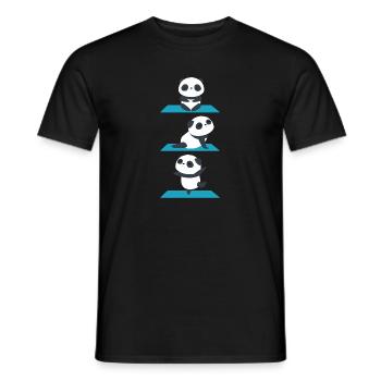 yoga panda Design for a Yoga follower or Panda - Männer T-Shirt - Schwarz - Vorne - AI Model Male 178 light (178cm)