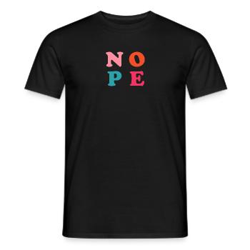 Nope - Men's T-Shirt - black - Front - AI Model Male 178 light (178cm)