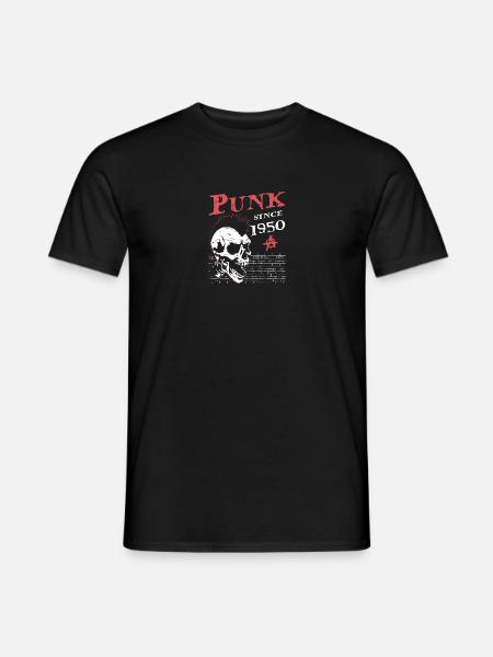 Punk seit 1950, Punks Not Dead, 74 Jahre alt und - Männer T-Shirt - Schwarz